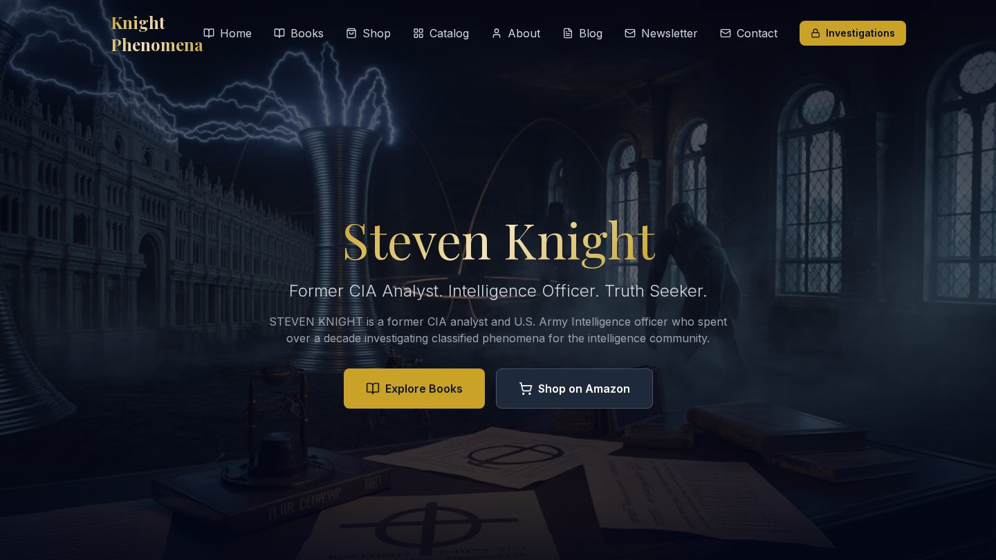 Knight Phenomena website design